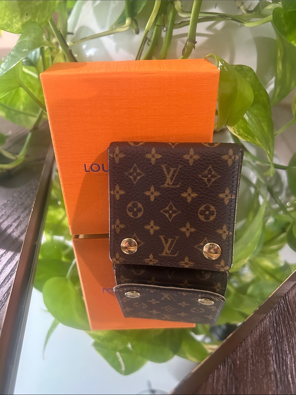 Louis Vuitton AUTHENTIC Monogram Folding Jewelry Case PM.